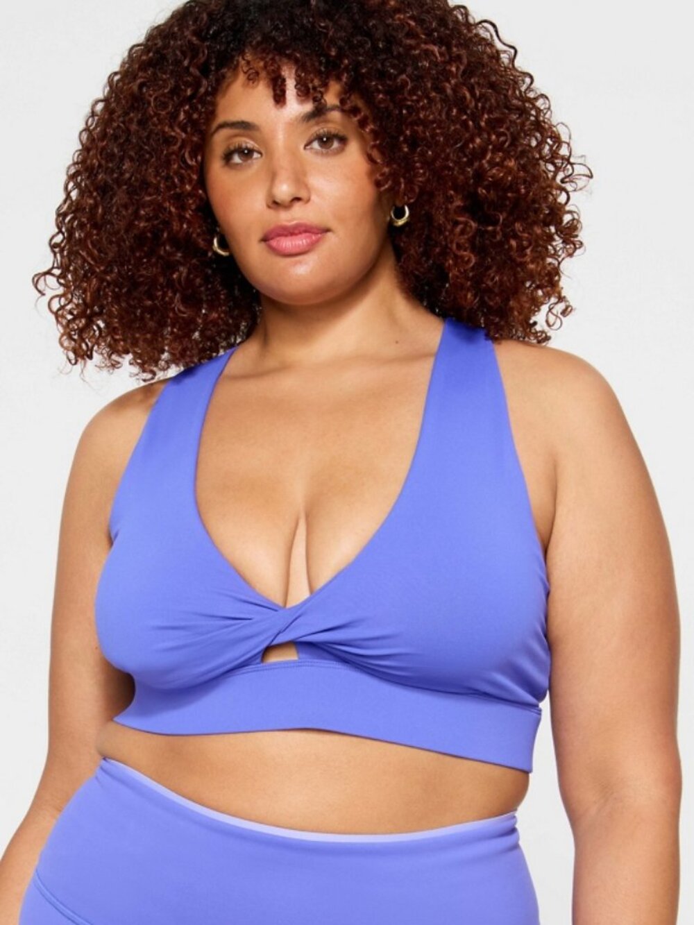 Fabletics Oasis Twist Medium Impact‎ Sports Bra Plus Size 4X Purple
